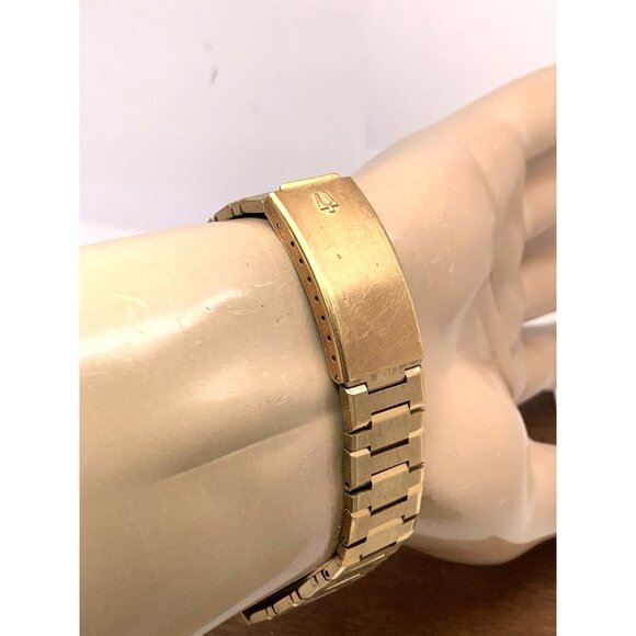 Bulova Accutron Men's Watch Vintage 1970's N7 Swiss Quartz 3669 Gold Steel 35mm - Picture 12 of 16